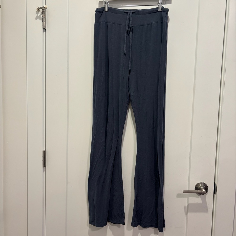 Z Supply Womens Navy Blue Gray Drawstring Lounge Pajama Pants Size Large
